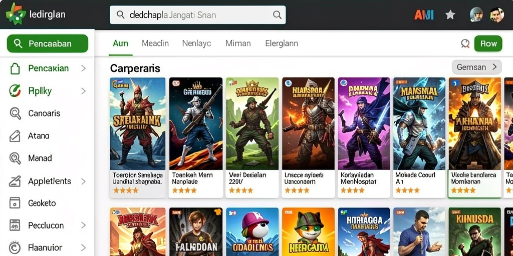 Tampilan utama aplikasi AMAN69 yang menarik dan modern.