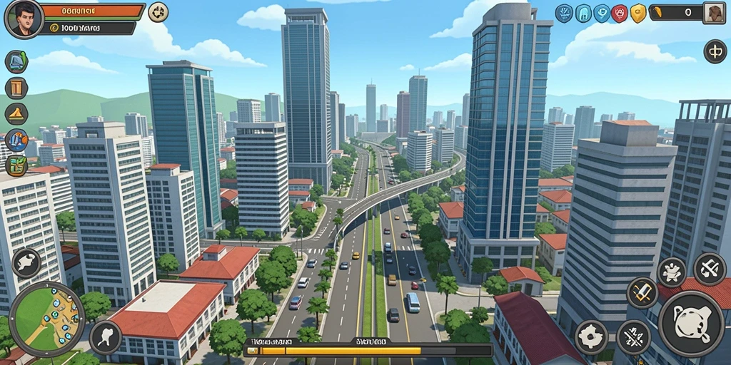 Tangkapan layar menunjukkan karakter utama dalam aksi.