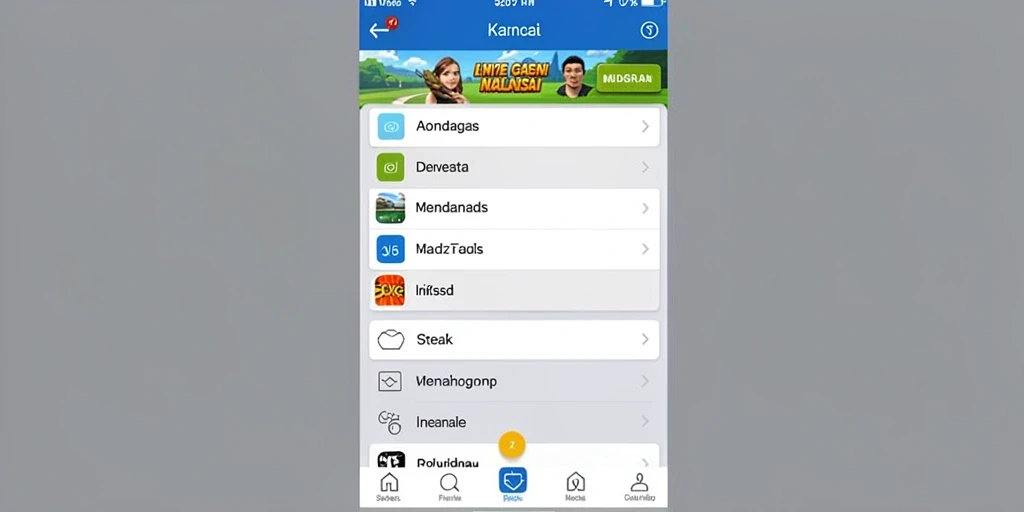 Tampilan awal yang menarik dan penuh warna.